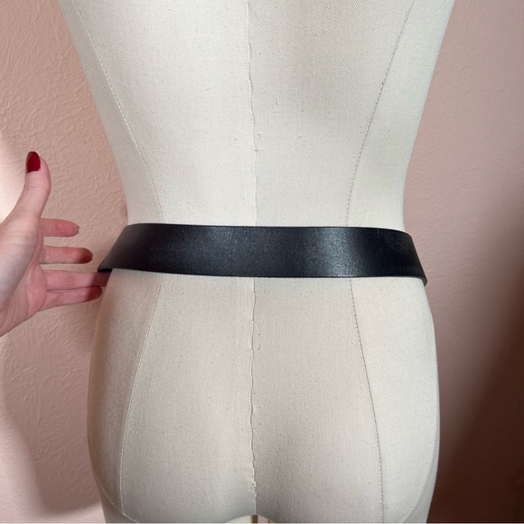 Betsey Johnson 1990 Y2K Vintage Black Leather Studded Goth Victorian Heart Belt - Picture 6 of 17